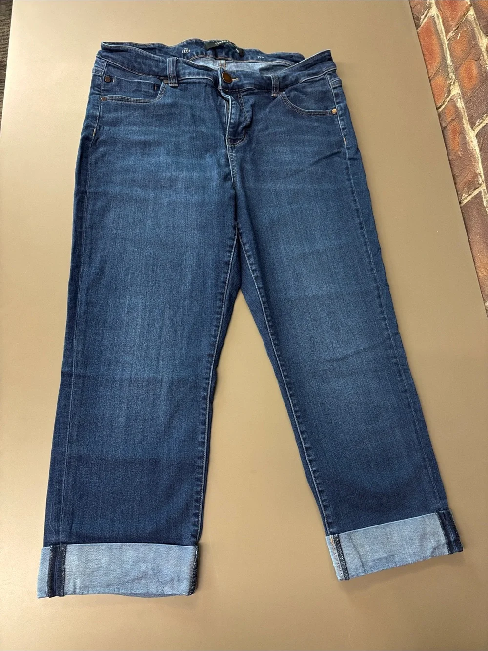 Liverpool Charlie Crop Wide Rolled Cuff Jean - Picture 3 of 6